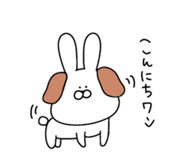 Obedient rabbit.. sticker #14997610