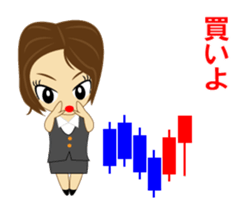 Stocks: people from securities companies sticker #14998399