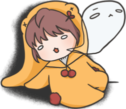 Jojo's friend-the yellow hat-3 sticker #14999137