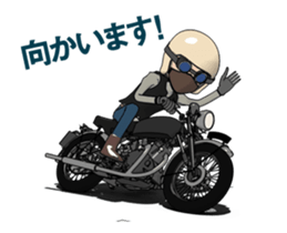 Cafe Racer Classic rider Animation sticker #14999528