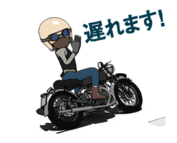 Cafe Racer Classic rider Animation sticker #14999529