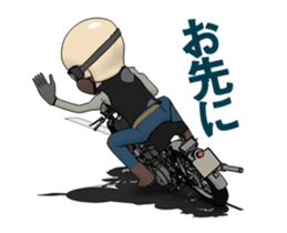 Cafe Racer Classic rider Animation sticker #14999530