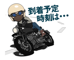 Cafe Racer Classic rider Animation sticker #14999531