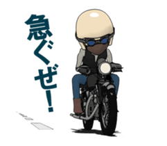 Cafe Racer Classic rider Animation sticker #14999535