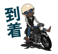 Cafe Racer Classic rider Animation sticker #14999537