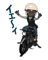Cafe Racer Classic rider Animation sticker #14999539