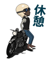 Cafe Racer Classic rider Animation sticker #14999542