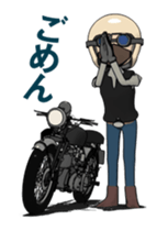 Cafe Racer Classic rider Animation sticker #14999543