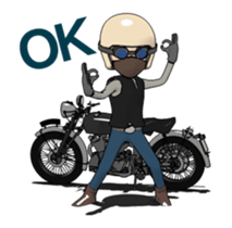 Cafe Racer Classic rider Animation sticker #14999546