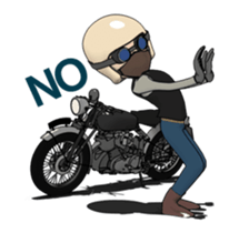Cafe Racer Classic rider Animation sticker #14999547