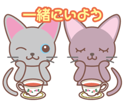 Valentine.Cat and scooter sticker #14999593