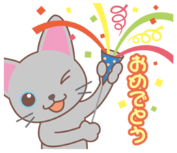 Valentine.Cat and scooter sticker #14999596