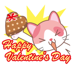 Valentine. Calico cat sticker #14999710