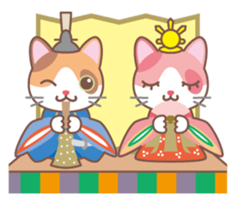 Valentine. Calico cat sticker #14999732