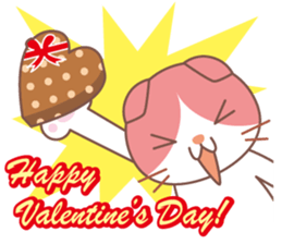 valentine. Round facial Scottish Fold sticker #14999902