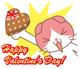 valentine. Round facial Scottish Fold sticker #14999902