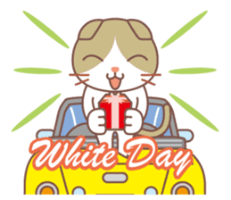 valentine. Round facial Scottish Fold sticker #14999910