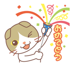 valentine. Round facial Scottish Fold sticker #14999916