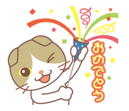 valentine. Round facial Scottish Fold sticker #14999916