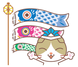 valentine. Round facial Scottish Fold sticker #14999925