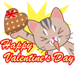 valentine. American Shorthair sticker #15000214