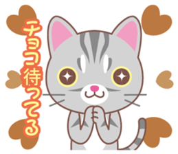 valentine. American Shorthair sticker #15000218