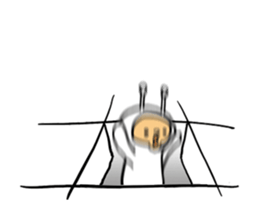 Hello happiness alien 01 sticker #15002497