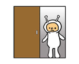 Hello happiness alien 01 sticker #15002514