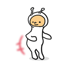 Hello happiness alien 01 sticker #15002515