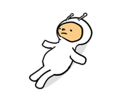 Hello happiness alien 01 sticker #15002517