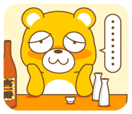The drunk bear! sticker #15002747