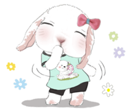 Little rabbit MOYASHI and his girlfriend sticker #15004688