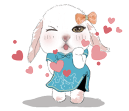 Little rabbit MOYASHI and his girlfriend sticker #15004689