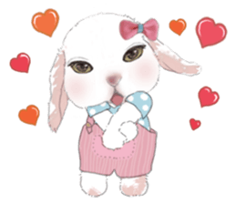 Little rabbit MOYASHI and his girlfriend sticker #15004692