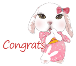 Little rabbit MOYASHI and his girlfriend sticker #15004693