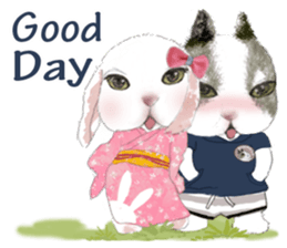 Little rabbit MOYASHI and his girlfriend sticker #15004694