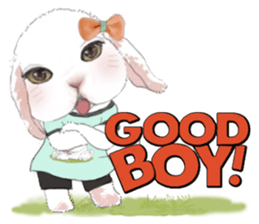 Little rabbit MOYASHI and his girlfriend sticker #15004699