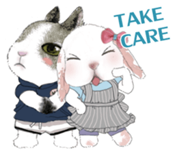 Little rabbit MOYASHI and his girlfriend sticker #15004700