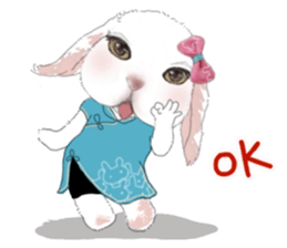 Little rabbit MOYASHI and his girlfriend sticker #15004701