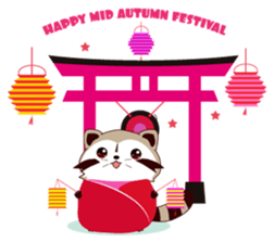 North American Raccoon (V4-Festival) sticker #15005019