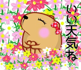 Kyapibara Girls Club flower flower sticker #15005918