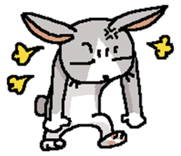 I'm gray rabbit ! 5 (Love is all) sticker #15006316