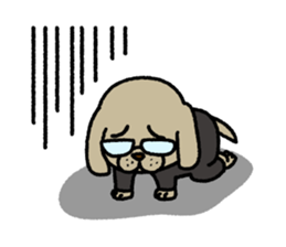 A salaried dog sticker #15006397