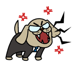 A salaried dog sticker #15006398