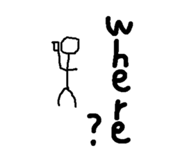 Stick Figures in Japan 2 sticker #15006409