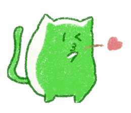 red bull and grean cat and blue bird,2nd sticker #15007270