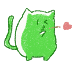 red bull and grean cat and blue bird,2nd sticker #15007270