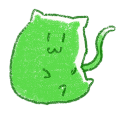 red bull and grean cat and blue bird,2nd sticker #15007271