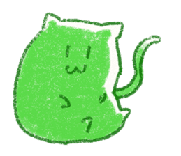 red bull and grean cat and blue bird,2nd sticker #15007271