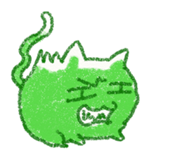 red bull and grean cat and blue bird,2nd sticker #15007273